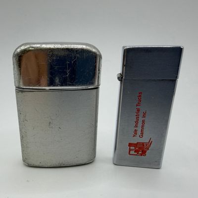 Sale Photo Thumbnail #155: Ronson Typhoon and Barlow B17 Tallboy Pocket Lighters