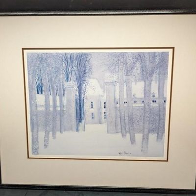 Sale Photo Thumbnail #285: Large Framed Andre Brasilier Lithographic Art Print