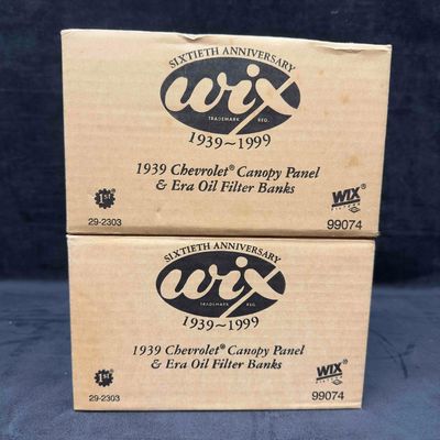 Sale Photo Thumbnail #141: 1st Gear 1939 Chevrolet Canopy Panel & Oil Filter Bank Wix Unopened #29-2303 Set Lot of Two 2 Boxes