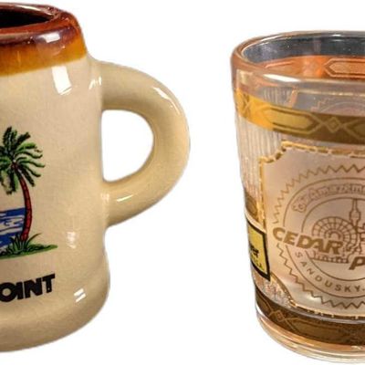 Sale Photo Thumbnail #412: Cedar Point Souvenir Ceramic & Glass Shot Glasses
