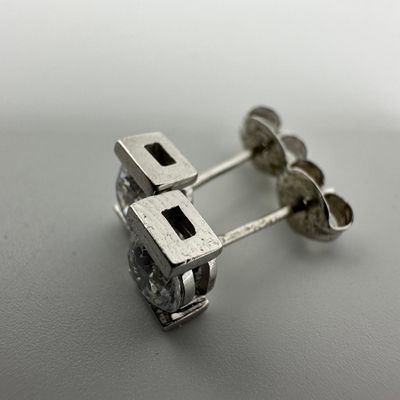 Sale Photo Thumbnail #123: CZ 925 Sterling Silver Earrings AB1