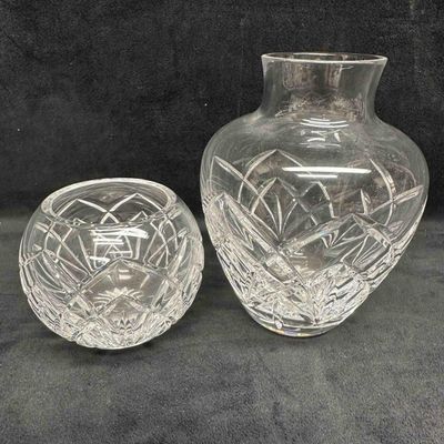 Sale Photo Thumbnail #315: Atlantis Glass Crystal Vase Set Small Flower Vases Geometric Etched Design