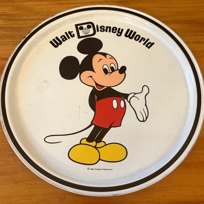 Sale Photo Thumbnail #523: Vintage Walt Disney World Mickey Mouse Lithographed Tin Souvenir Tray