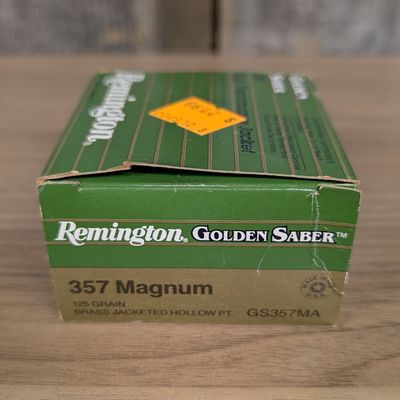 Sale Photo Thumbnail #186: A Lot of 25 Remington Golden Saber High Performance Jacket Centerfire Cartridges .357 Magnum