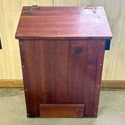 Sale Photo Thumbnail #735: American Country Primitive Upright Wood Storage Bin