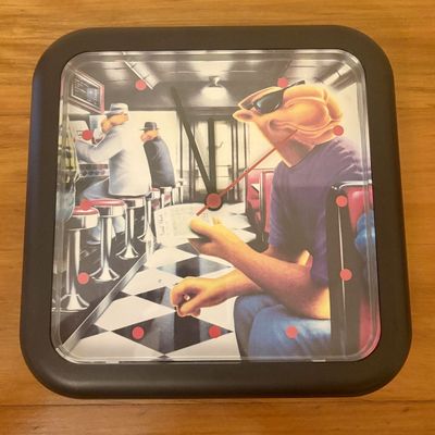 Sale Photo Thumbnail #376: Joe Camel Advertising Wall Clock Diner Scene