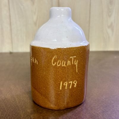 Sale Photo Thumbnail #670: Morgan County Kentucky Sorghum Festival 1978 Miniature Stoneware Jug