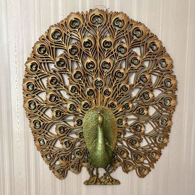 Sale Photo Thumbnail #469: Large Mid Century Modern Molded Plastic Peacock Wall Hanging