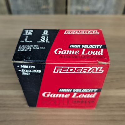 Sale Photo Thumbnail #191: Federal High Velocity Game Load 12 Gauge Shotshells