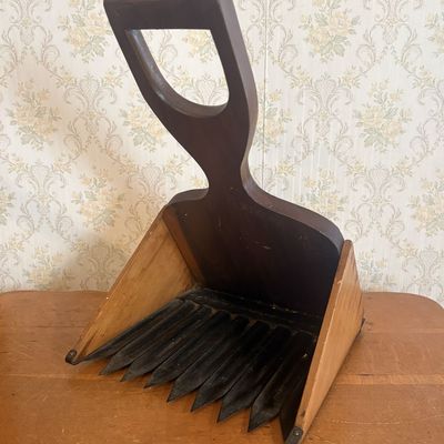 Sale Photo Thumbnail #295: Antique Handheld Wood and Metal Cranberry Rake Scoop