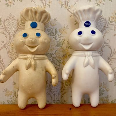Sale Photo Thumbnail #643: A Pair of Vintage Pillsbury Poppin Fresh Vinyl Advertising Figures 1971