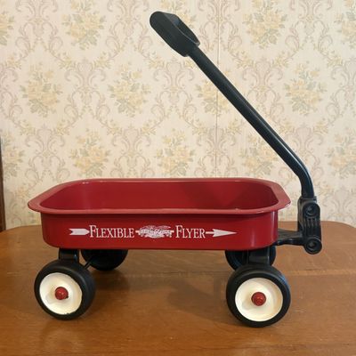 Sale Photo Thumbnail #259: Miniature Flexible Flyer Red Steel Toy Wagon
