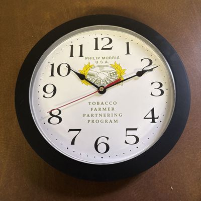 Sale Photo Thumbnail #669: Philip Morris U.S.A. Tobacco Farmer Partnering Program Quartz Wall Clock