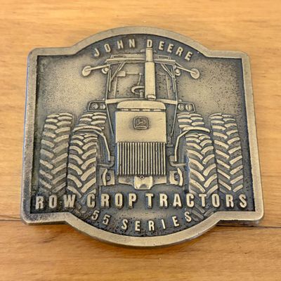 Sale Photo Thumbnail #615: 1989 John Deere 55 Series Row Crop Tractors Commemorative Brass Finish Belt Buckle
