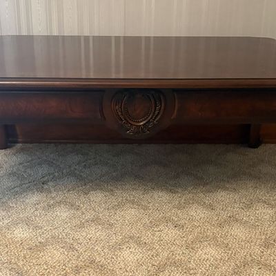 Sale Photo Thumbnail #416: Carved Mahogany Coffee Table in the Queen Anne Revival Style