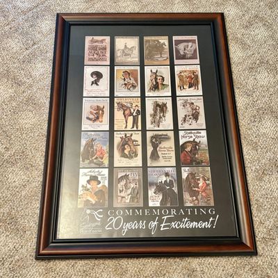 Sale Photo Thumbnail #563: Large Framed Shelbyville Horse Show 20th Anniversary Commemorative Poster