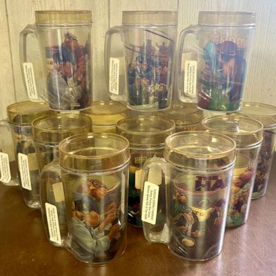 Sale Photo Thumbnail #712: A Set of 12 Camel Cigarettes Joe Camel Insulated Plastic Mugs