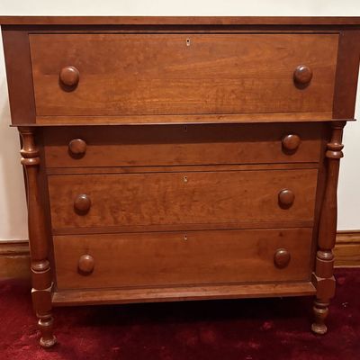Sale Photo Thumbnail #489: McMahan Furniture Co. Solid Cherry Empire Style Chest of Drawers