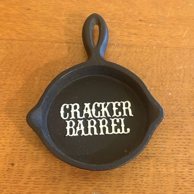 Sale Photo Thumbnail #287: Cracker Barrel Miniature Cast Iron Skillet Advertising Collectible