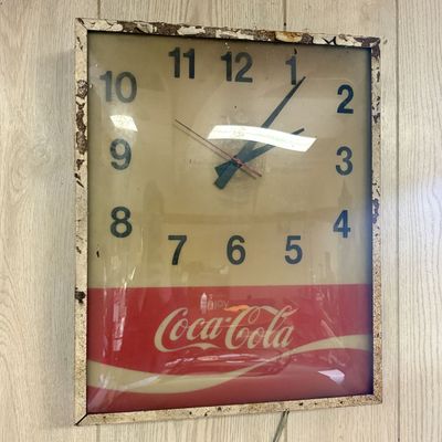 Sale Photo Thumbnail #713: Vintage Illuminated Coca-Cola Wall Clock
