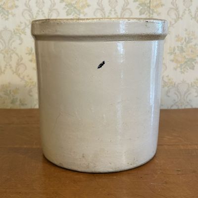 Sale Photo Thumbnail #118: Antique American Salt Glazed Stoneware Crock with Cobalt Mark