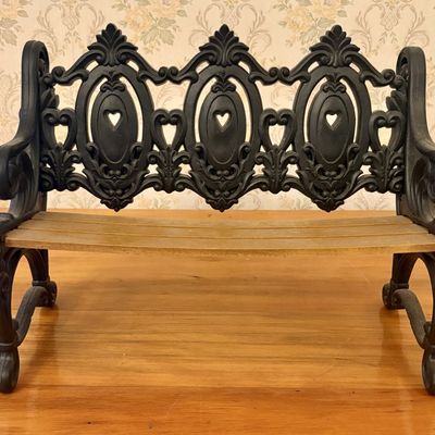 Sale Photo Thumbnail #389: Vintage 1978 Burwood Products Company Miniature Victorian Style Garden Bench