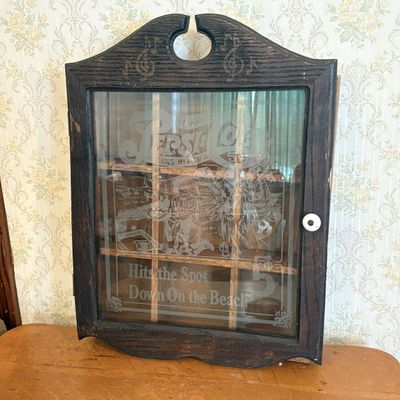 Sale Photo Thumbnail #271: Vintage Pepsi-Cola Wood Wall Display Cabinet with Nine Compartments