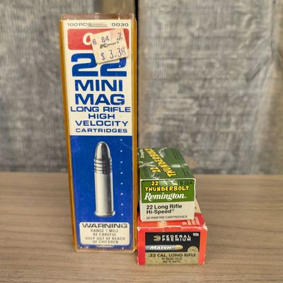 Sale Photo Thumbnail #197: A Lot of 175 Rounds of CCI Remington and Federal Ammunition .22 Long Rifle