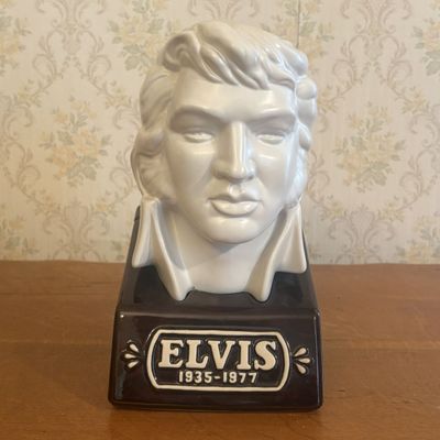 Sale Photo Thumbnail #138: Elvis Presley Commemorative Ceramic Whiskey Decanter 1935-1977