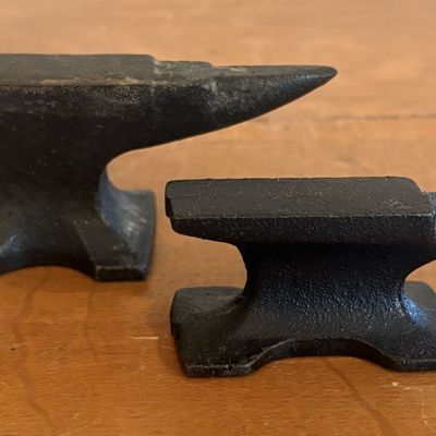 Sale Photo Thumbnail #285: A Pair of Vintage Cast Iron Miniature Bench Anvils