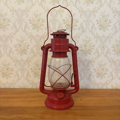 Sale Photo Thumbnail #620: Vintage Jupiter 2 Red Cold Blast Hurricane Lantern