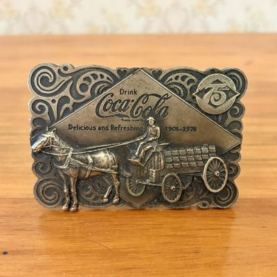Sale Photo Thumbnail #367: Bergamot Brass Works Coca-Cola 75th Anniversary Bottle Opener Belt Buckle