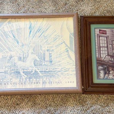 Sale Photo Thumbnail #550: Two Framed Prints Including 1990 Kentucky Derby Festival Poster and Kay Lamb Shannon General Store Print