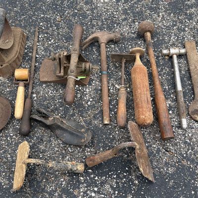 Sale Photo Thumbnail #811: A Collection of Antique and Vintage Hand Tools Including Griswold Damper and Cast Iron Implements