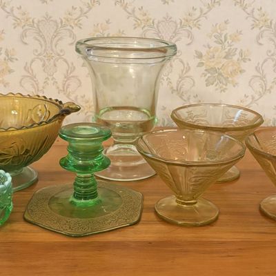 Sale Photo Thumbnail #588: An Assortment of Vintage American Pressed and Elegant Glass Tableware