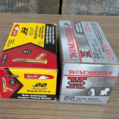 Sale Photo Thumbnail #198: A Lot of Two Boxes of Winchester and Aguila Rimfire Ammunition .22 LR and .22 WMR