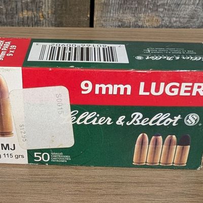 Sale Photo Thumbnail #189: Sellier and Bellot 9mm Luger Full Metal Jacket Ammunition