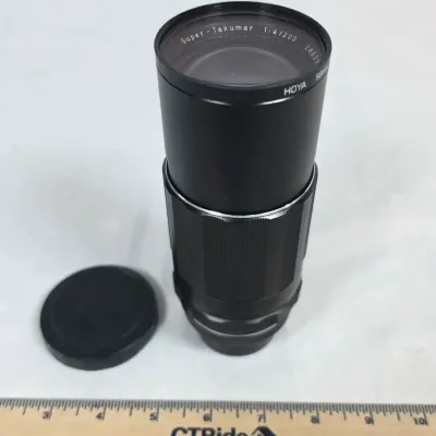 Pentax SMC Takumar 200mm f/4 M42 MF Telephoto Lens Tested Clean Optics EX+4