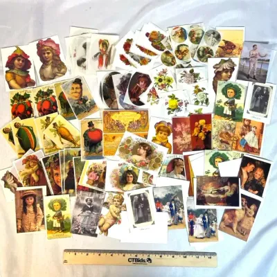 1990s Briar Rose Stickers And Victorian Mini Greeting Cards