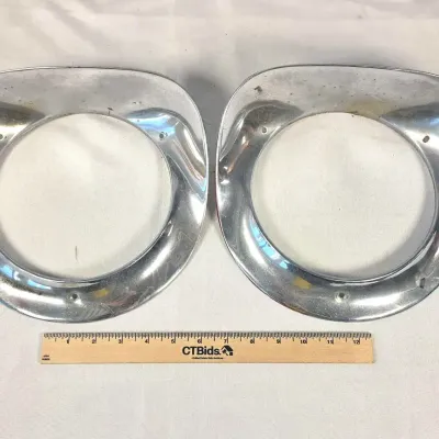 1955 1956 1957 Chevy & GMC Truck Headlight Bezels New Chrome Original GM