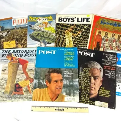 1960s Magazines! Saturday Evening Post, The Illustrated London News, Boy’s Life, Newsweek, The Fulle