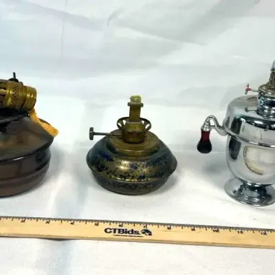 3 Vintage Oil Lamps