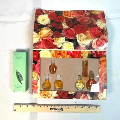 Perfume Sampler Set & Elizabeth Arden Green Tea Scent Spray - Rumba, Creation, Presence, Raffinee, L