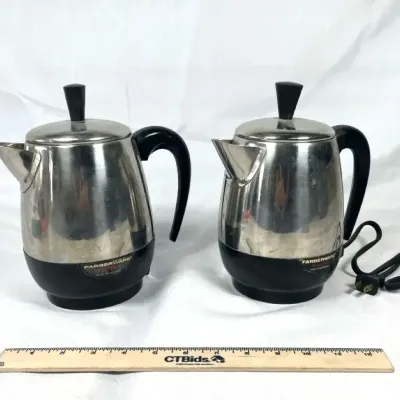 2 Vintage Farberware Superfast Automatic Coffee Percolators