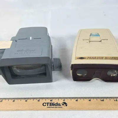 AIREQUIPT Automatic Slide Viewer Ultramatic & Pana-Vue Bi-Lens Lighted Slide Viewer 