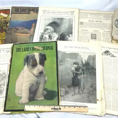 1900s-1910s Ladies Home Journal Loose Pages & Bank Notes