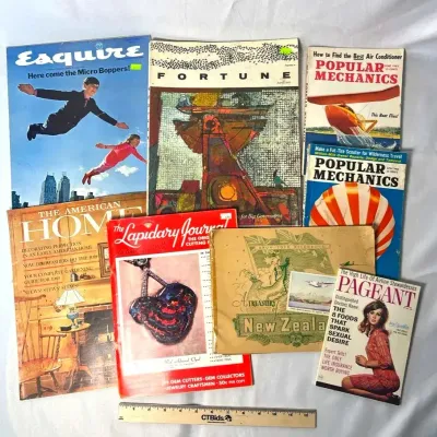 1960s Magazines! Esquire, Fortune, Popular Mechanics, The American Home, The Lapidary Journal, Pagea