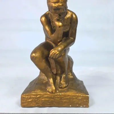The Thinker by Auguste Rodin Statue Figurine 9" Ceramic Book Stand