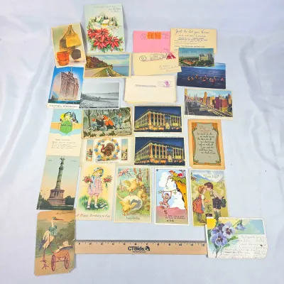 Antique Postcards Ranging Through Decades 