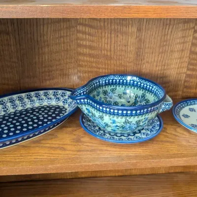 Authentic Bolesawiec Polish Pottery Stoneware Serving Pieces